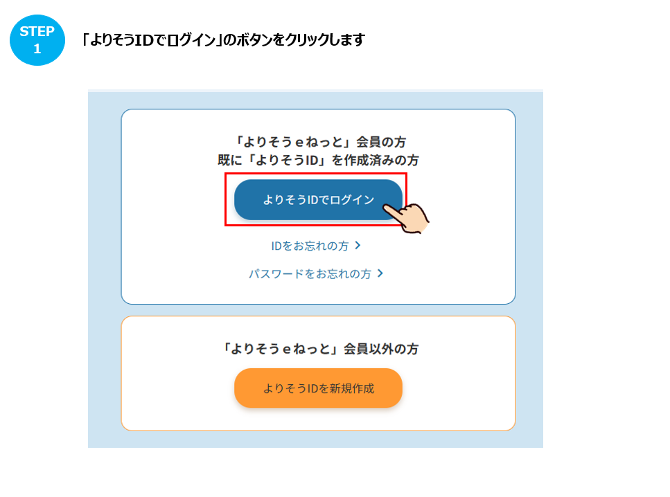 会員登録のしかたを教えてください。（よりそうID有の場合） – よく